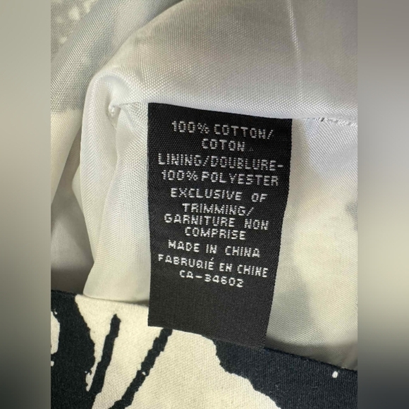 Mario Serrani Dress Sleeveless Floral Black/White Size 8Women’s size 8EUC - Picture 9 of 10